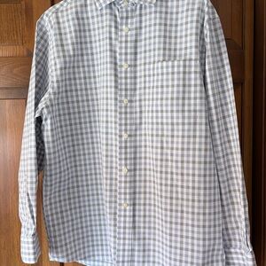 Jos. A. Bank Gray Plaid Casual Shirt